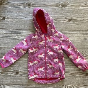 Water resistant unicorn jacket 3T girl